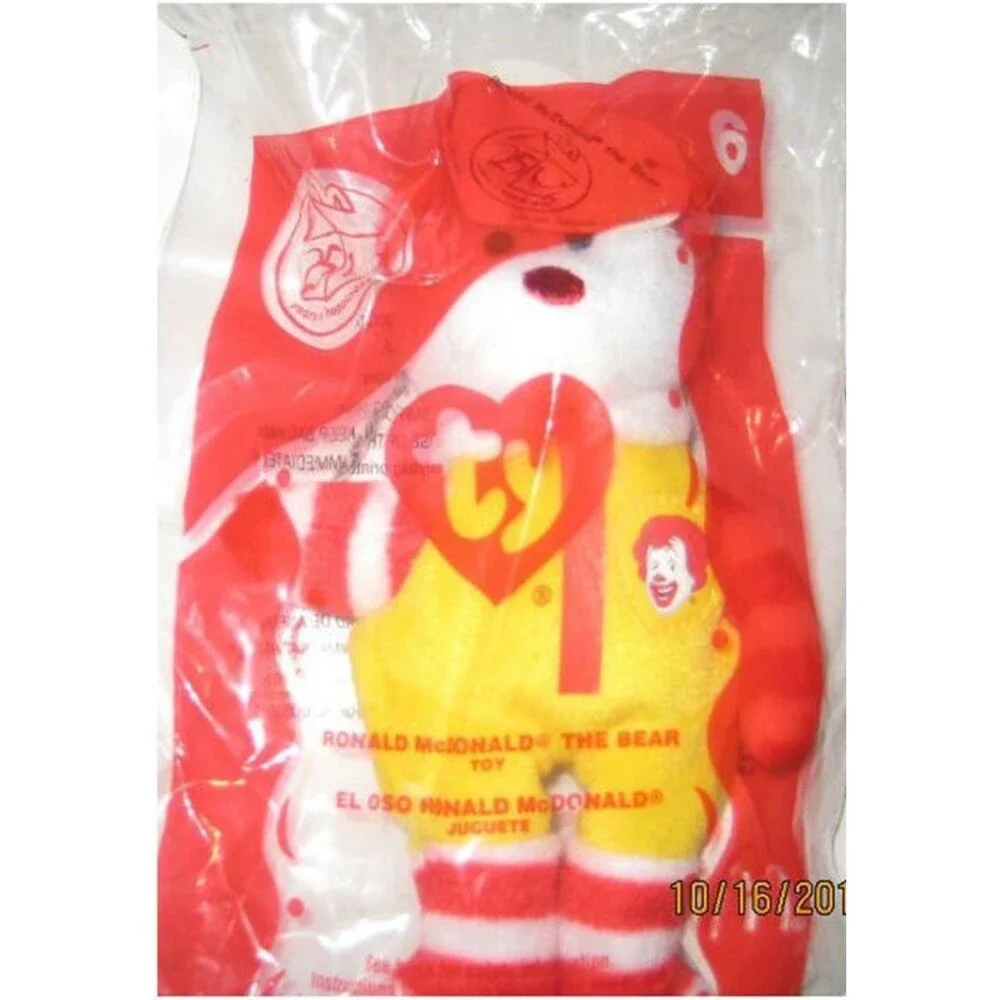McDonald's Ty Teenie Ronald McDonald the Bear #6 2004 NEW